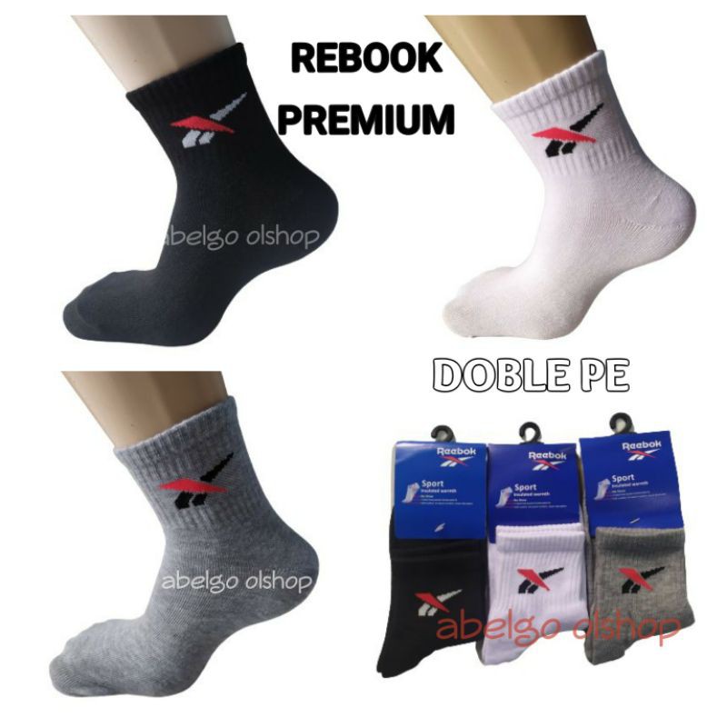 kaos kaki reebok sport premium spandex PE Lembut elastis-ukuran 3/4