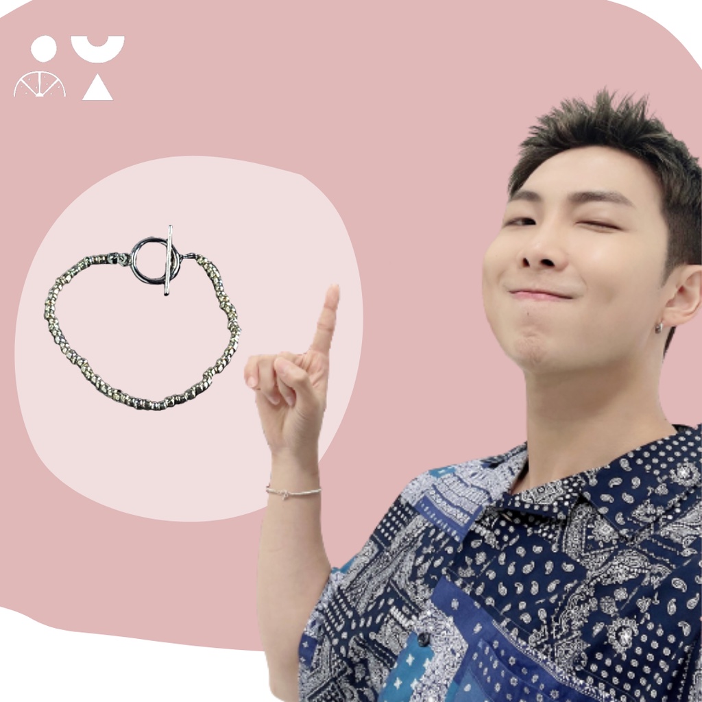 BTS Namjin RM Jin Namjoon Seokjin | Gelang Manik Beads Bracelet Handmade Korea Idol Inspo | bylemona