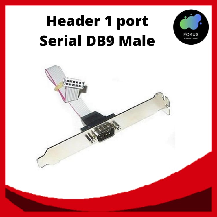 Header 1 port Serial DB9 Male 15cm / 30cm