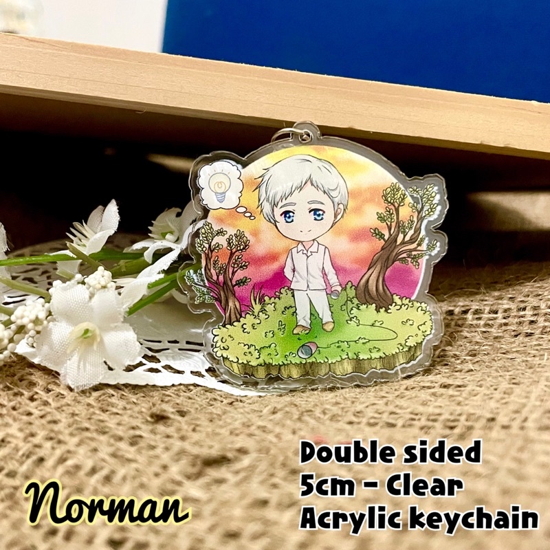 Gantungan kunci yakusoku no neverland the promised neverland emma ray norman anime keychains