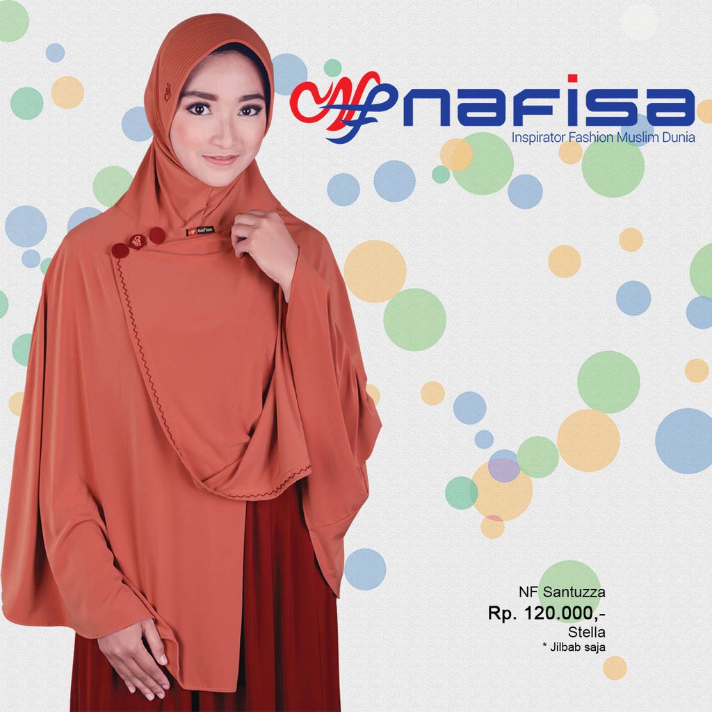 Jilbab Instan Syari Bergo Nafisa Santuzza | Hijab Bergo Panjang Premium Kerudung Pet Instan Jumbo