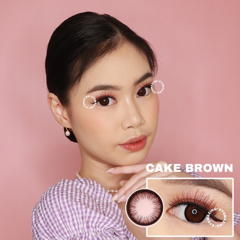 EYEMAZING Softlens - Cake Brown / Coklat Normal Minus Beda Minus