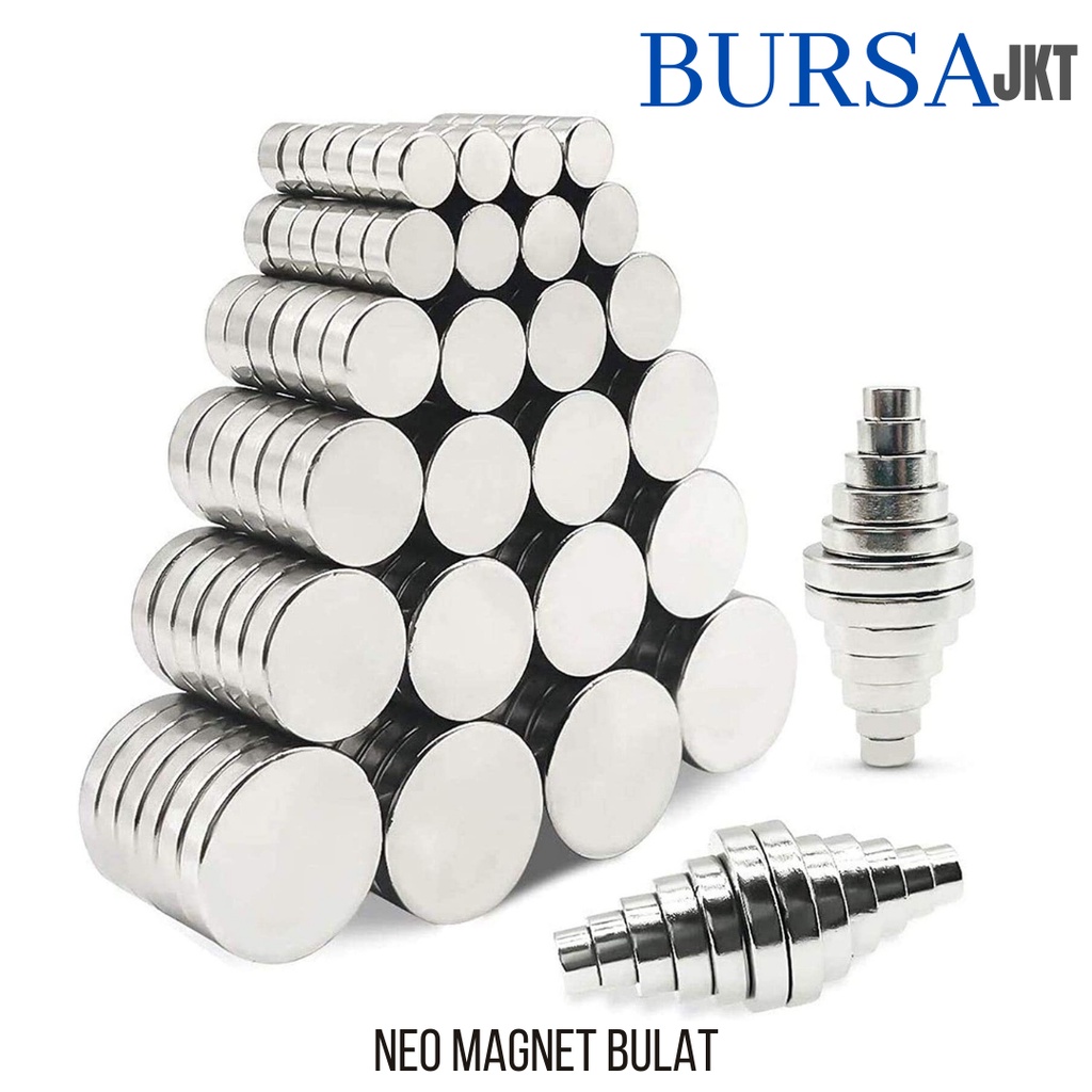 STRONG MAGNET NEODYMIUM NdFeB N50 BULAT KOIN SUPER KUAT