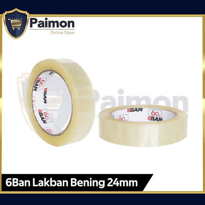 

Lakban Bening 24mm x 90 YARD - Lakban Bening Murah Berkualitas 6BAN