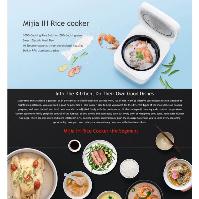 Mi Mijia IH 3L Smart Rice Cooker Induction Heating