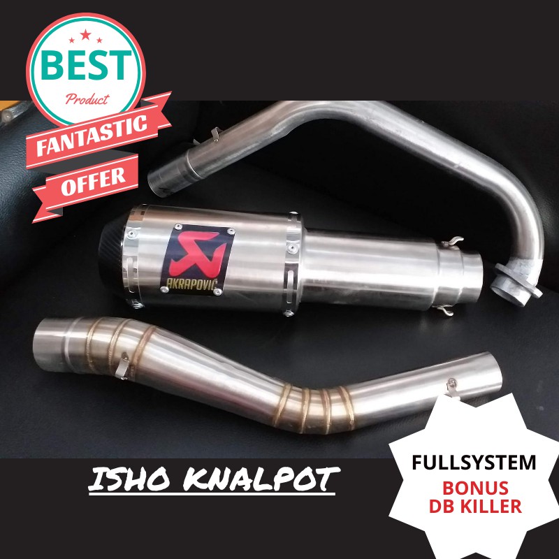 FULLSYSTEM KNALPOT MOTOR RACING AKRA LORENZO CARBON MOTOR NINJA , CBR LOKAL , CBR 150 , CBR 250