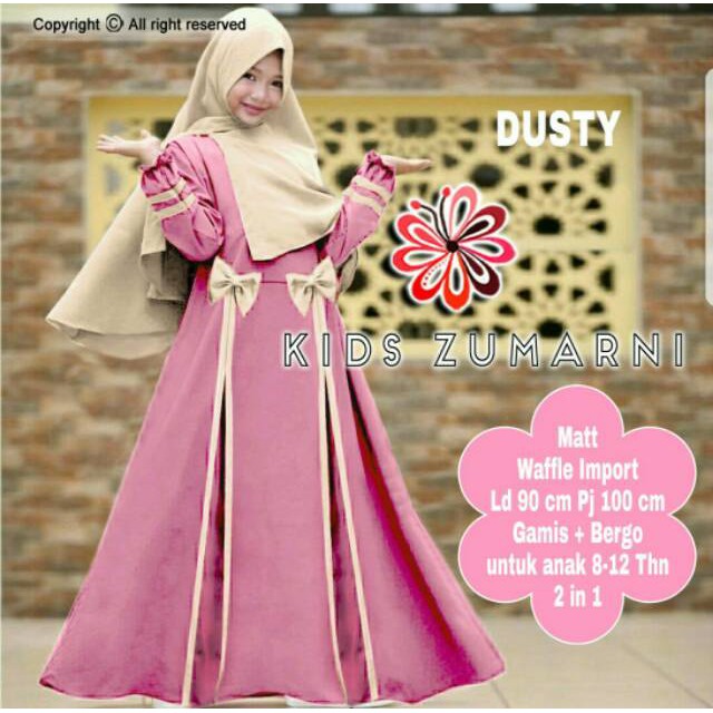 GAMIS ANAK PEREMPUAN  LIPIT 2IN 1