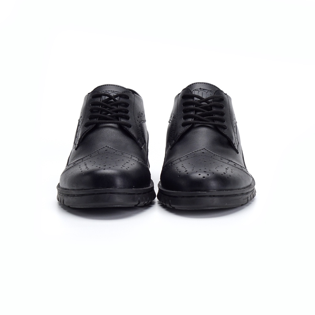 Zeus Black - Sepatu Pantopel Pria Casual Kulit Formal Kantor Kerja Casual Pantofel Pria - Oxford