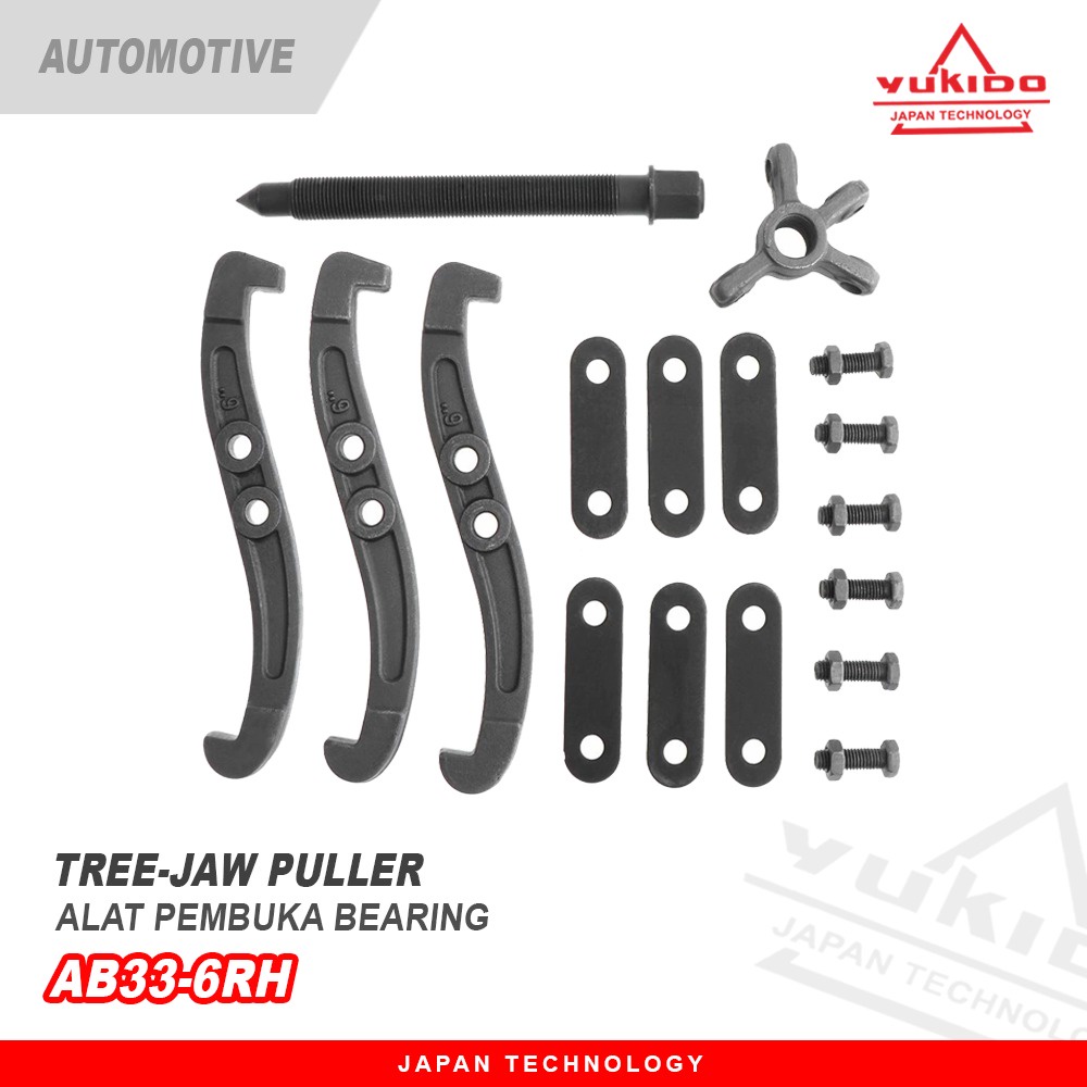 Treker 3 Kaki 3 4 6 Inch - Gear Puller 3 Jaw Tracker - TREKER - TRAKER - ALAT MELEPAS BEARING mrek YUKIDO