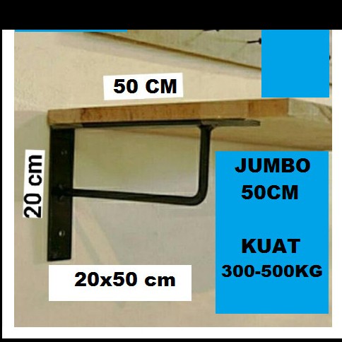 Rak Pot Bunga JUMBO 50CM - Rak Buku - Rak Meja Makan - Rak Meja Kerja - Rak Meja Kantor - Bracket Be