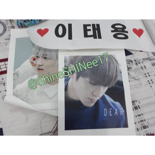 Taeyong "Dear" Exhibition Poster Set plus slogan by @MY__0701