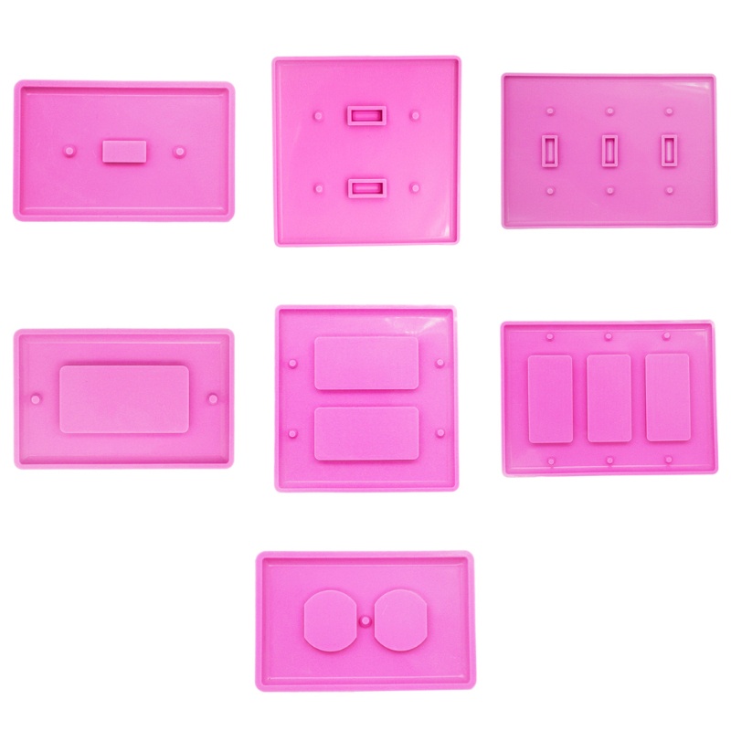 SIY  DIY Crafts Epoxy Resin Mold USB Socket Panel Light Switch Cover Silicone Mould