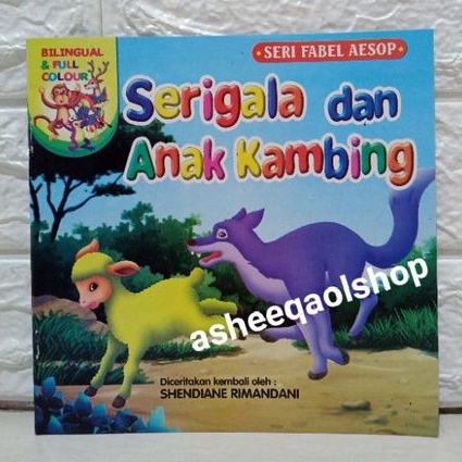 Buku Dongeng Fabel Serigala dan Anak Kambing / Bilingual