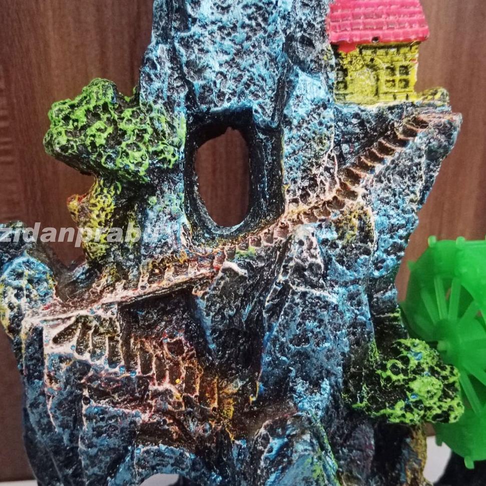 {Tgp31au22ĸ} Hiasan aquarium fiber tebing kincir besar