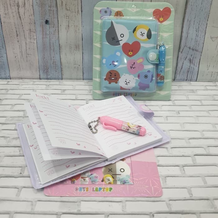 

Buku Notebook & Pen Lucu BT21 - Buku Diary Cocok Buat Kado