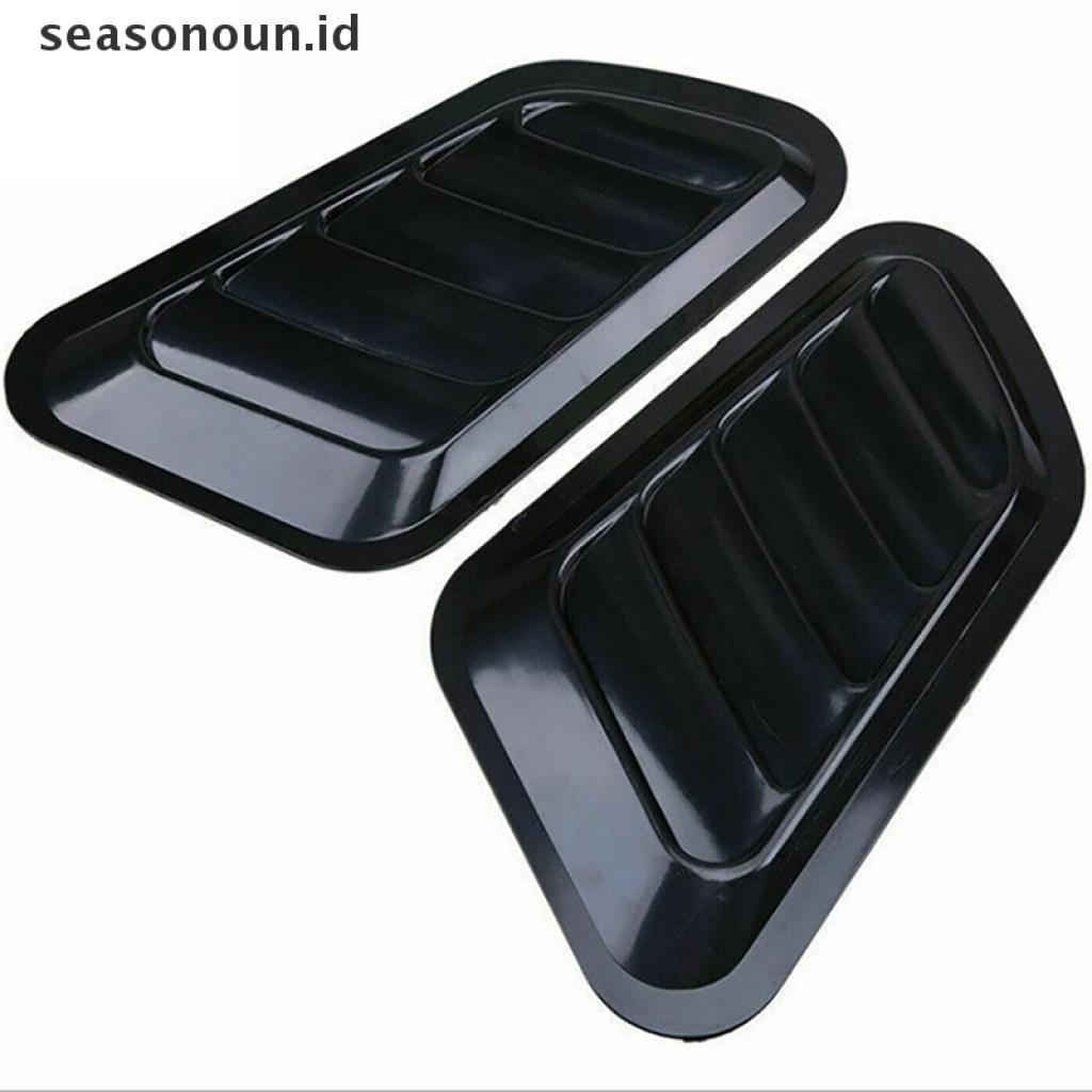 (seasonoun) Cover Ventilasi Udara Kap Mesin Mobil Universal Warna Hitam Glossy