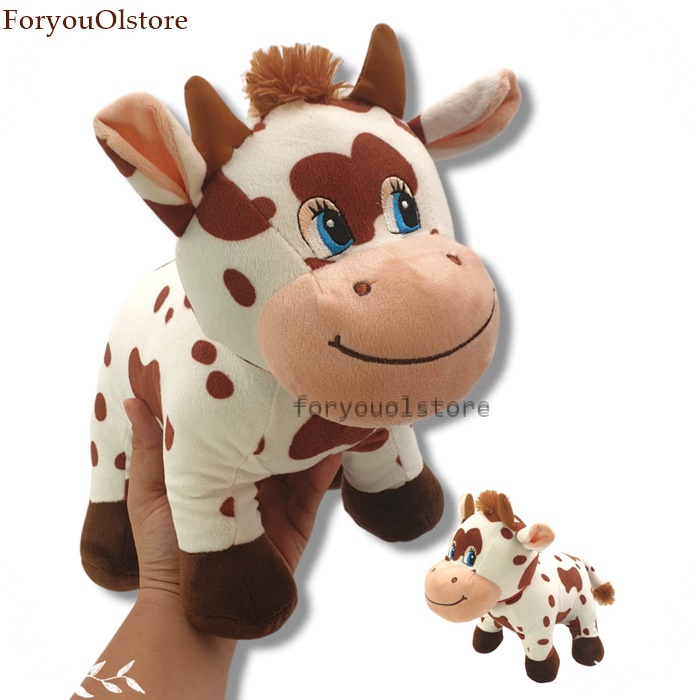 Boneka Sapi Standing/ Boneka Sapi Berdiri/ Sapi Motif Printing/Boneka Sapi Standing Tinggi 50cm dan Lebar 30cm