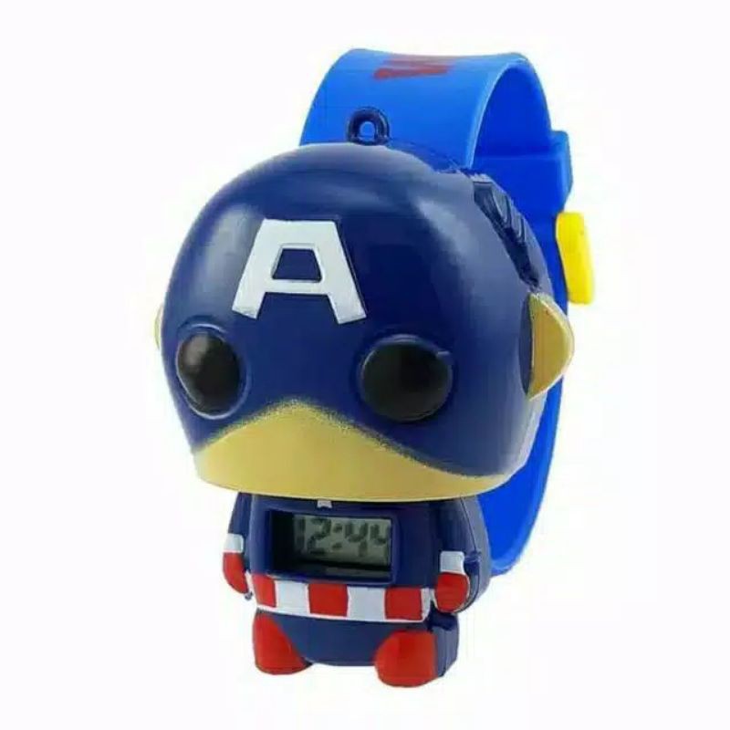 (Grosir)Jam Tangan Pria Anak&quot; Robot Pencet Strap Rubber(Terima Cod)