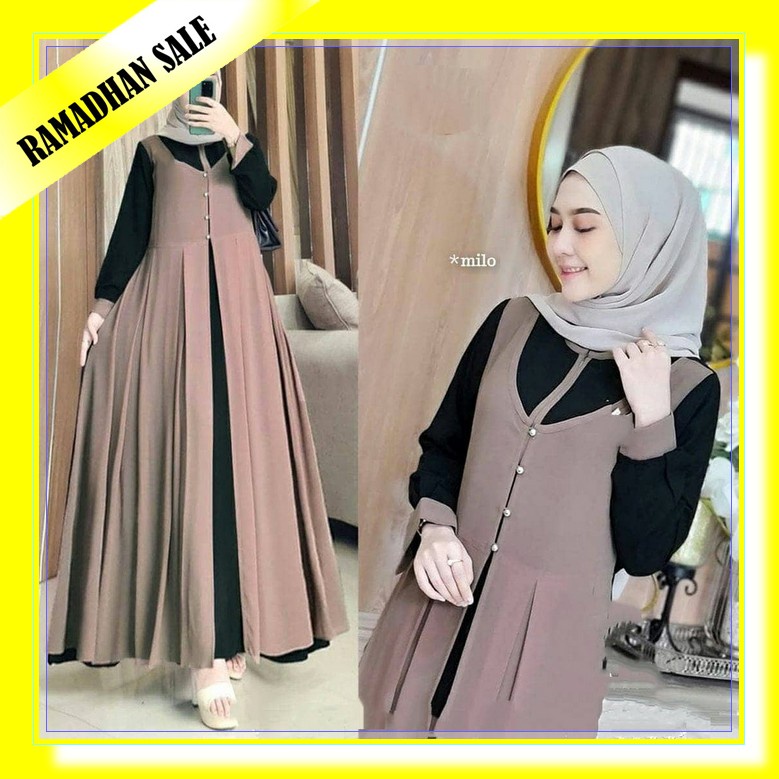 Baju Gamis Elegan Wanita Casual Import Premium Jumbo Gsmis Cewek Model Terbaru Terbaru 2022 Pesta Ko