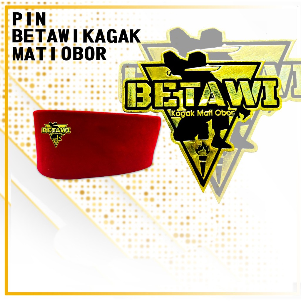 Pin Betawi Asesories  Peci Songokok