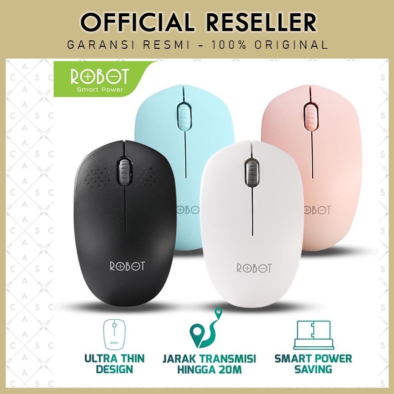 Robot M210 Mouse Wireless 2.4G Optical USB Mouse Original Vivan