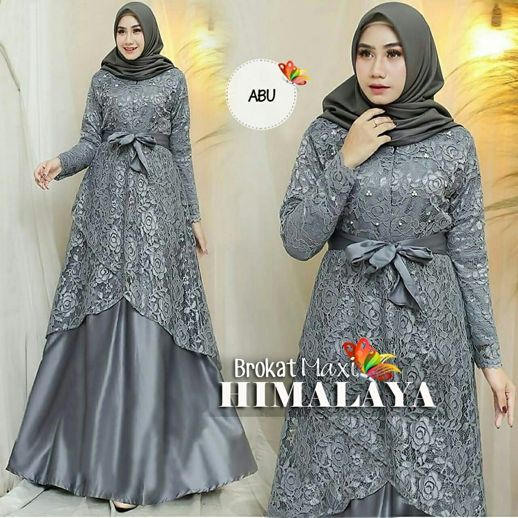 Dress Hamilan - Baju Wanita - Dress Muslim Brukat Wanita Terbaru