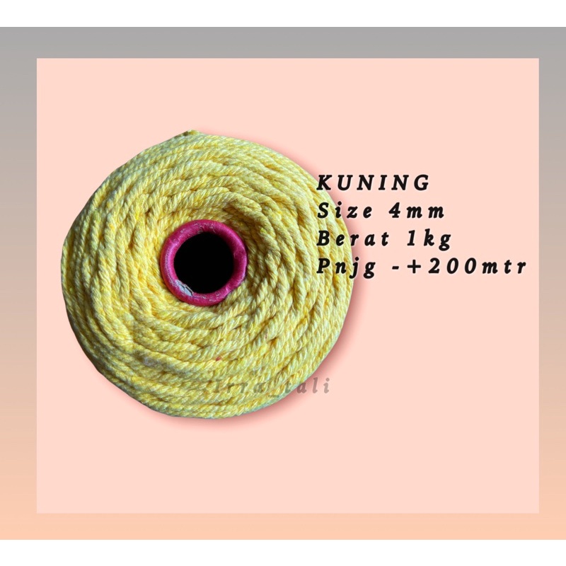 Tali katun warna kuning 1kg