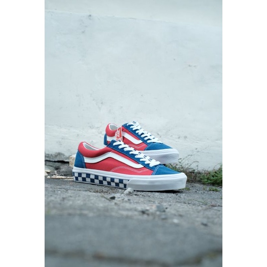 VANS STYLE36 BMX BLUE RED CHK