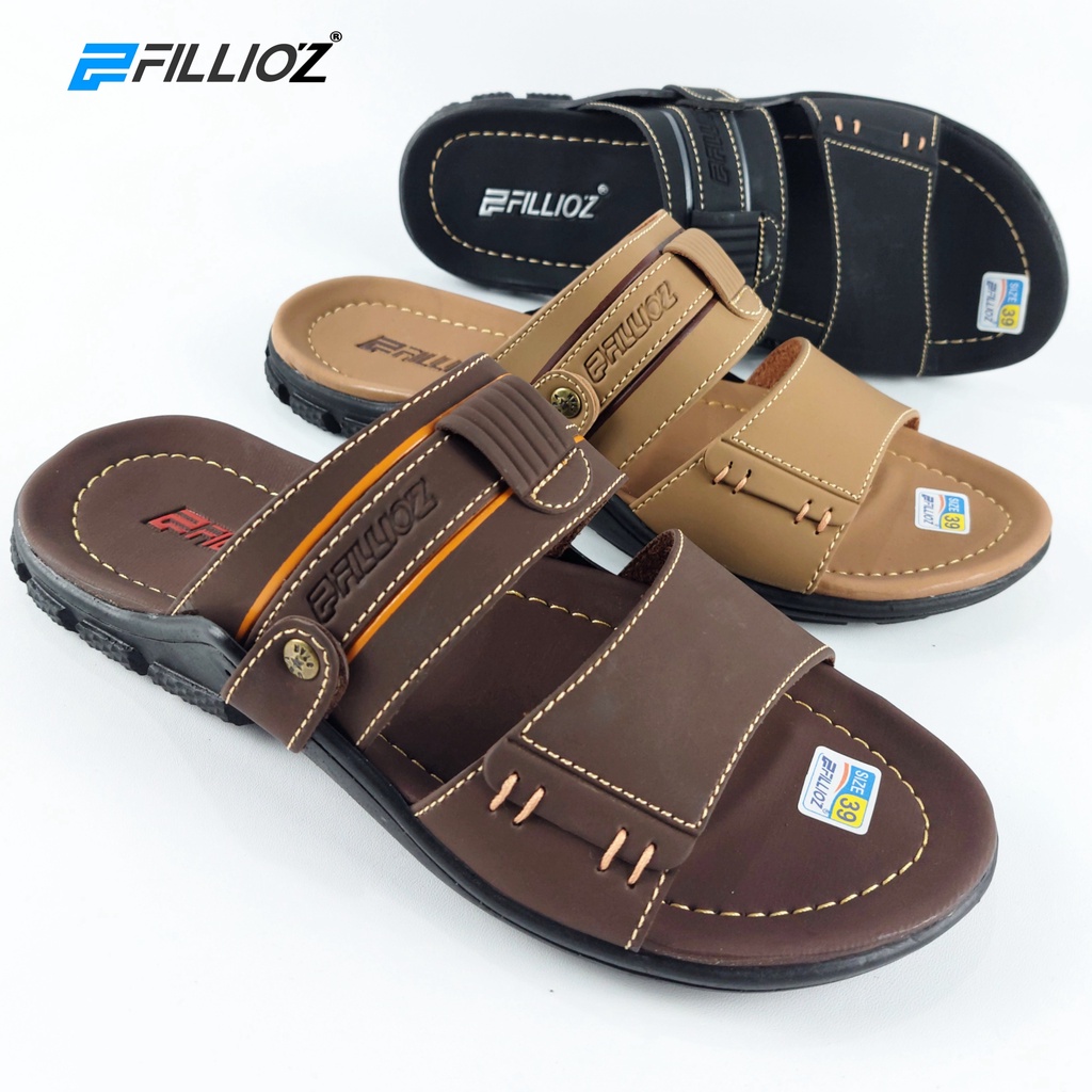 Sandal Cowok Selop Sendal Pria Kasual Original Fillioz Trend Terbaru F72