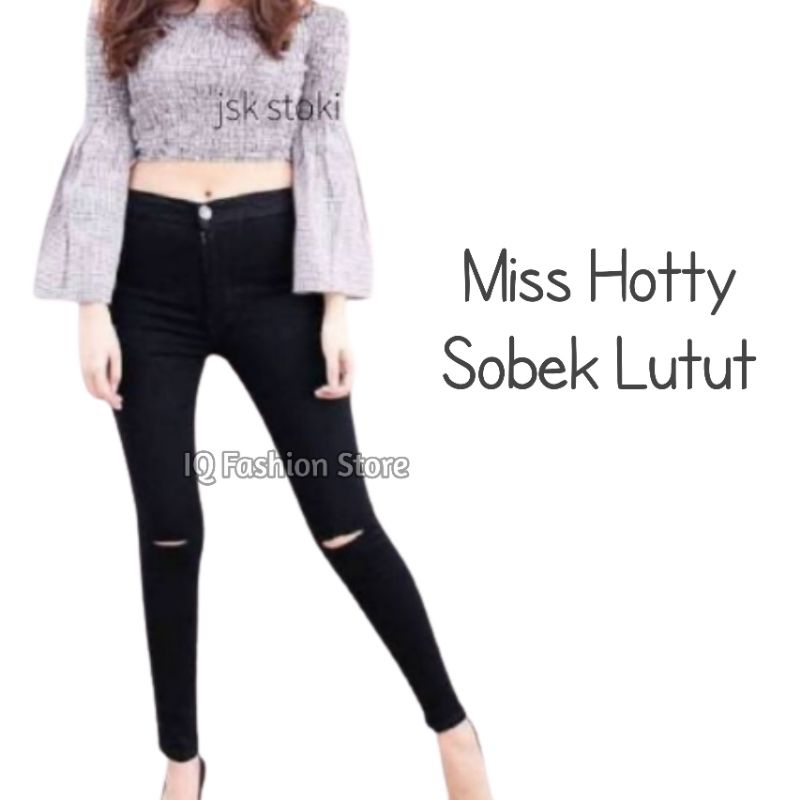 MISS HOTTY JEGGING BLACK JUMBO SIZE 27-34