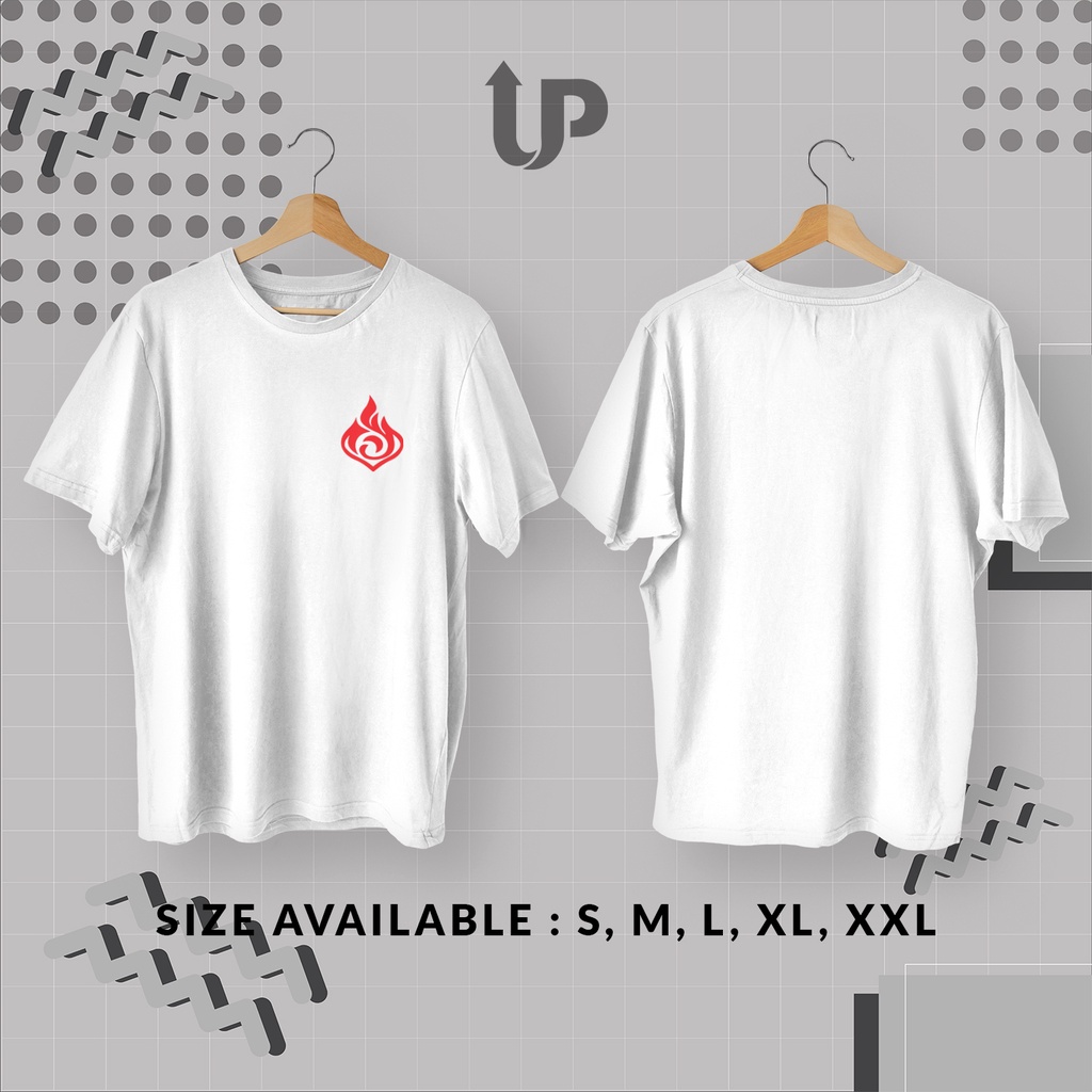 KAOS GENSHIN IMPACT / BAJU GENSHIN IMPACT / KAOS GENSHIN IMPACT LOGO ELEMENT "PYRO"