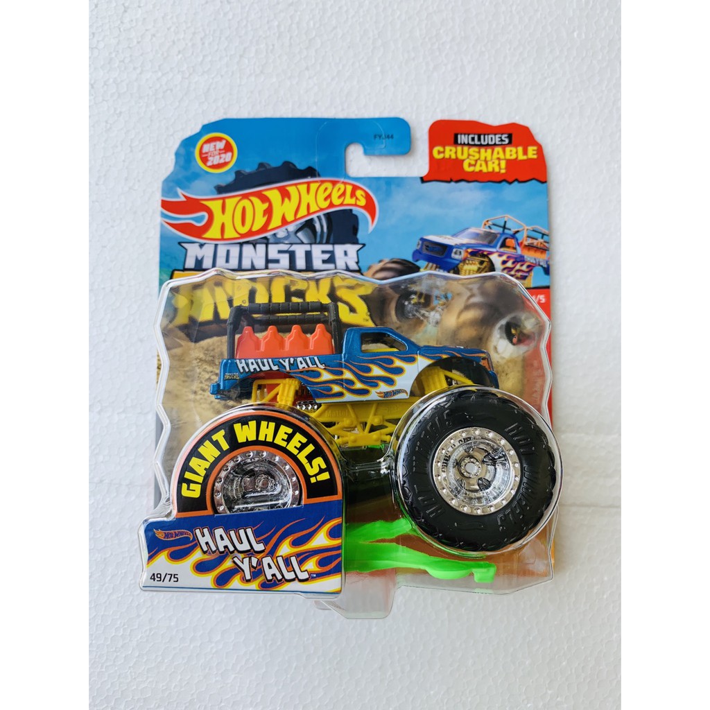 HOT WHEELS HOTWHEELS MONSTER TRUCKS TRUCK HAUL Y ALL BIRU ...