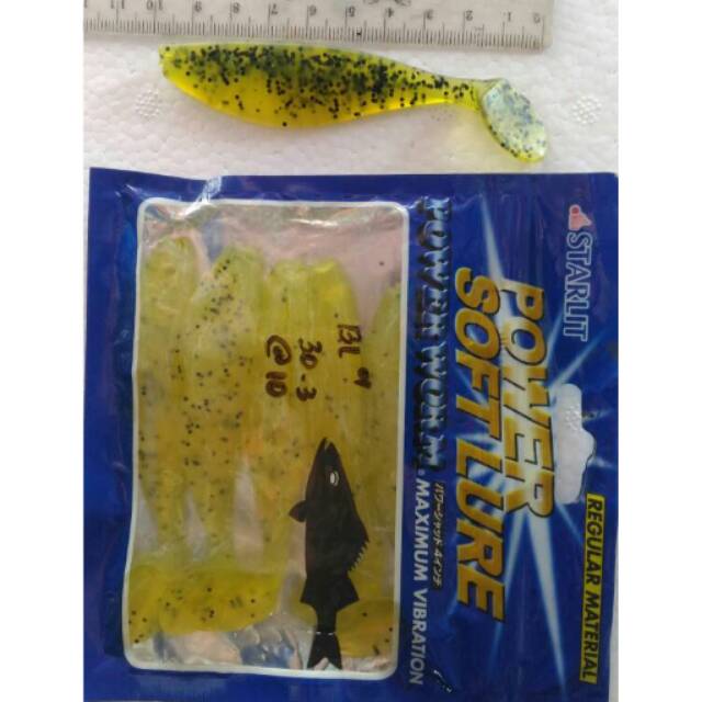 UMPAN IKAN POWER SOFT LURE 8.5CM POWER WORM STARLIT UMPAN IKAN KARET UMPAN PANCING UMPAN STARLIT UMP