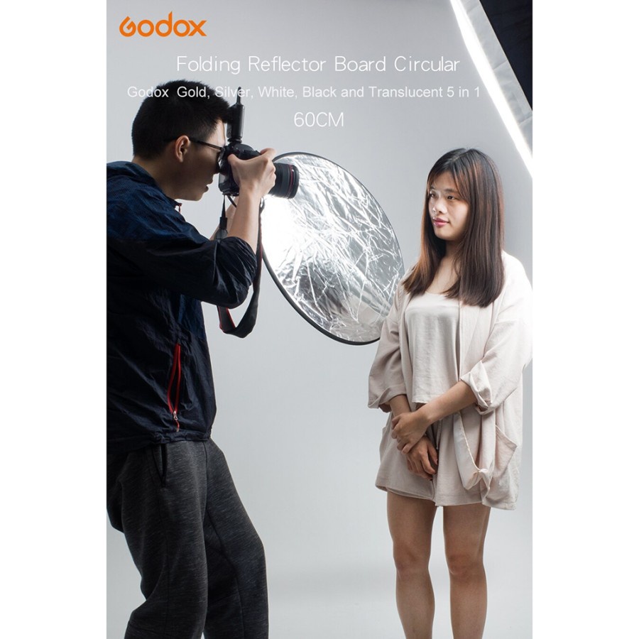 Godox Reflektor Cahaya Studio Foto 5 in 1 60cm - RFT-05