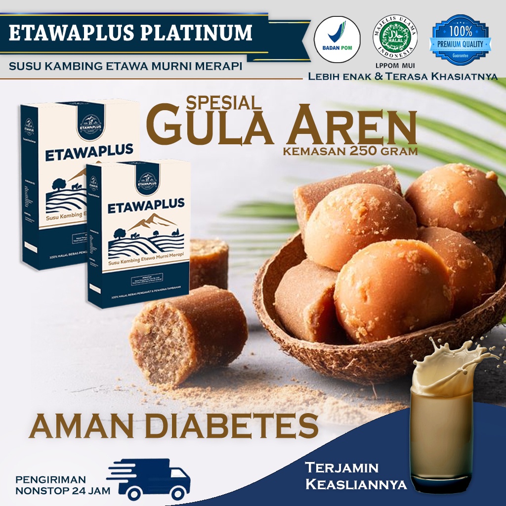 Etawaplus Kolostrum Gula AREN / Etawaplus platinum gula aren / Etawaplus / Etawaku Platinum / Susu kambing etawa/ Susu bubuk etawa / susu etawa / Susu etawa platinum / Susu etawa premium / Gula AREN