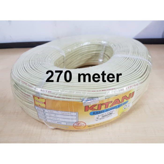 Kabel Telepon RJ11 270 M Isi 4 KITANI Full