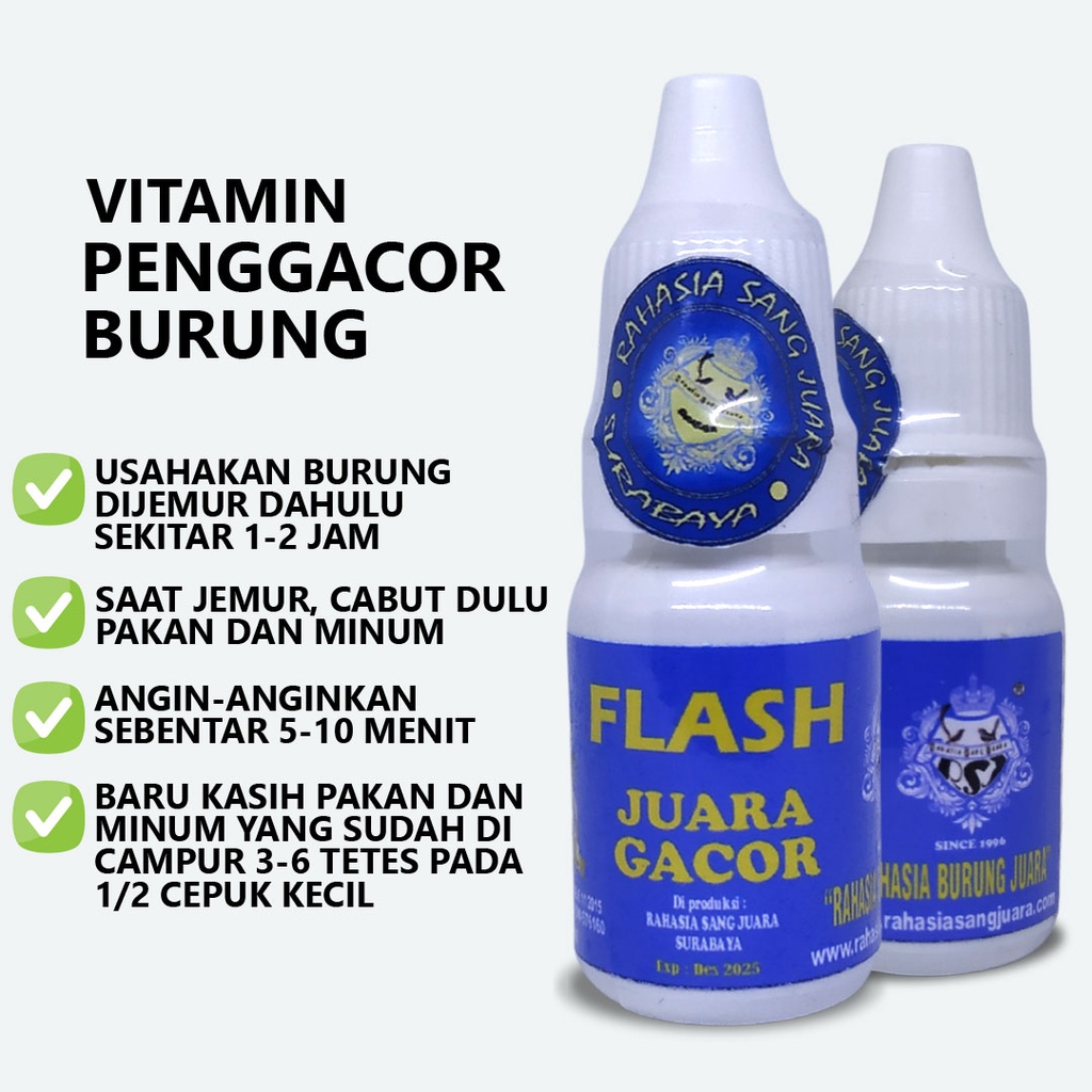VIT CRYSTAL JUARA GACOR VITAMIN BURUNG GACOR BERKICAU MURAI BATU LOVEBIRD KACER PLECI CUCAK IJO