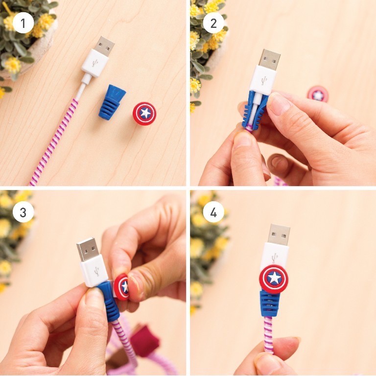 Cartoon Cable Protector | Pelindung Ujung Kabel | Cable Saver Karakter 18 - 33