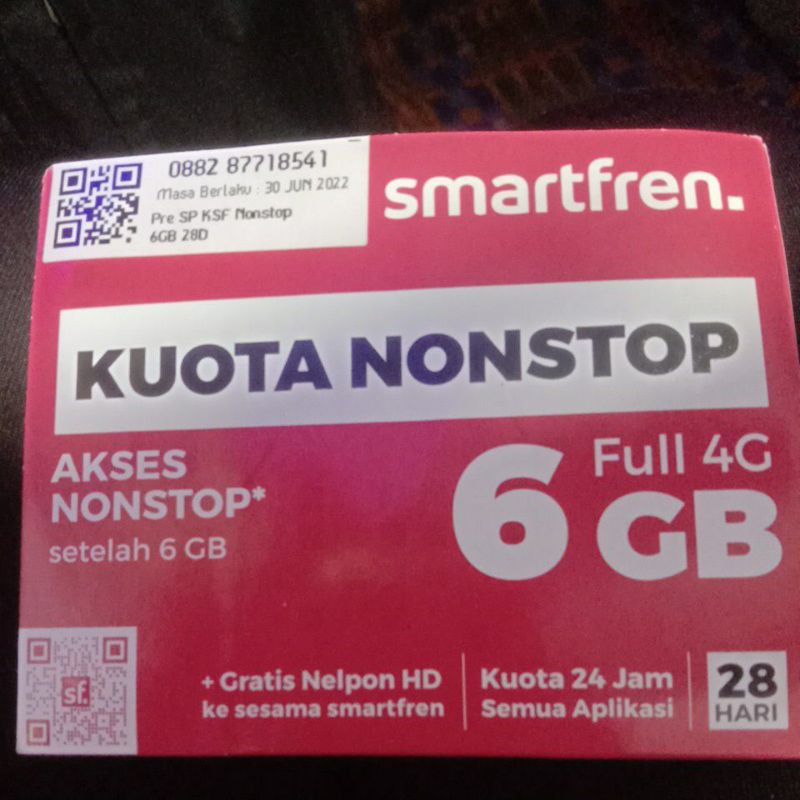 kartu paket smartfren 6gb full