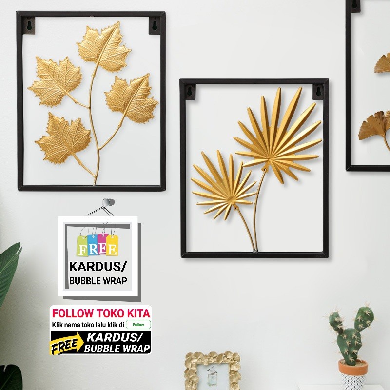 TBI Hiasan Dinding 30x25cm Wall Decoration Pajangan Gantungan Dinding Emas