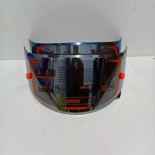 Paket Kaca Visor Flat iridium blue + silver + TOPost NHK rx9+GM Race pro