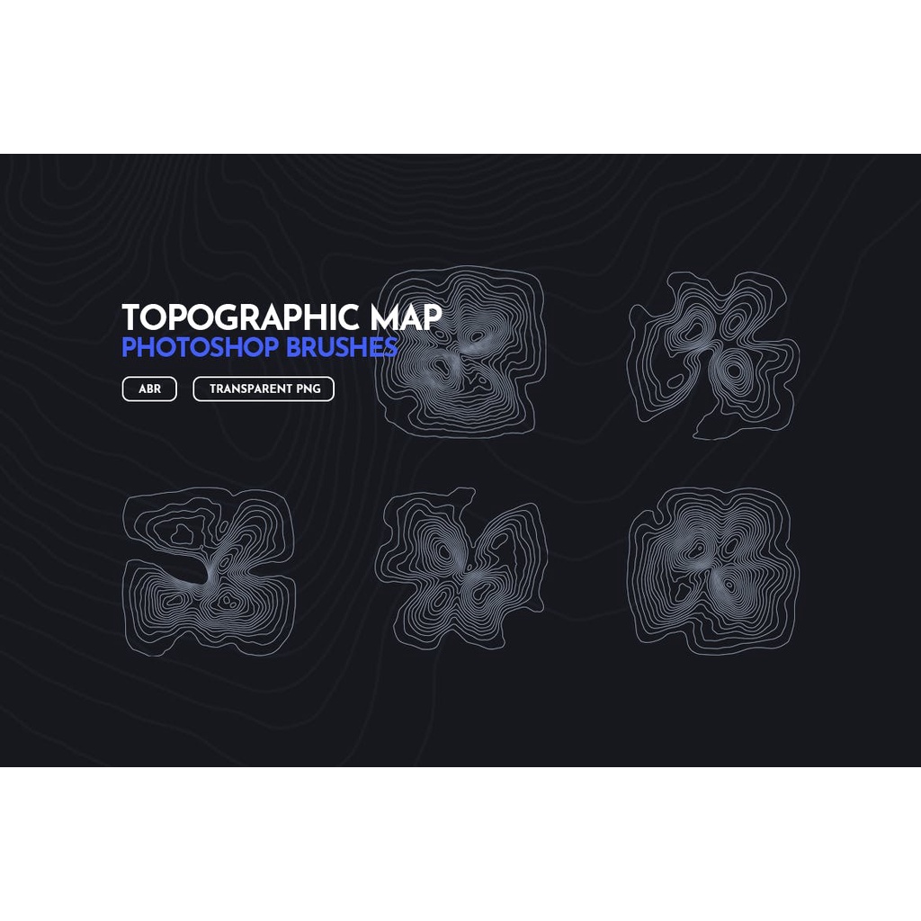 Topographic Map - Photoshop Brushes