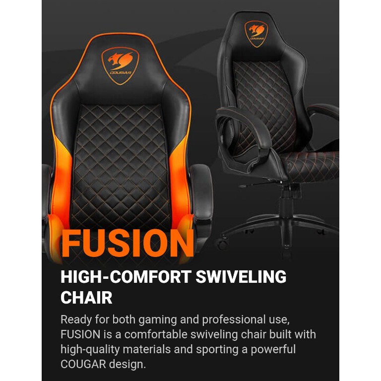 Kursi gaming kantor Cougar High-Comfort premium Fusion - Gaming chair cougar - Bangku racing