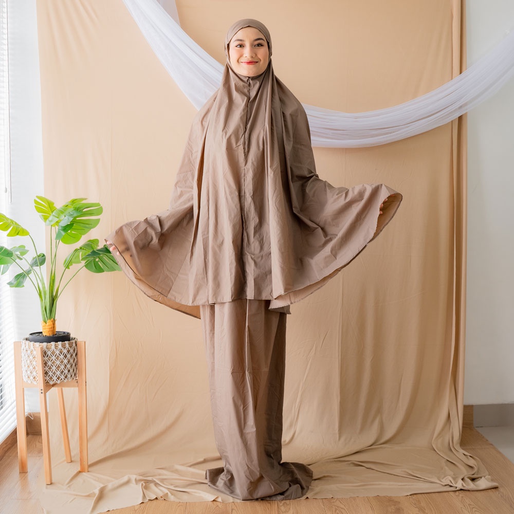 Alif Modern Wear - Mukena Mini Parasut Premium Korea Travel - Morel