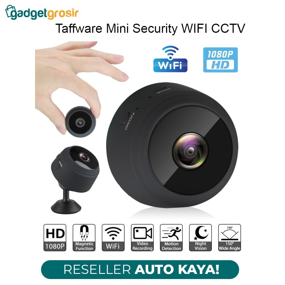 Mini CCTV Taffware A9 IP WiFi Camera HD 1080P Spy Cam Magnetic Kamera Pengintai Kecil 360 Derajat Ni