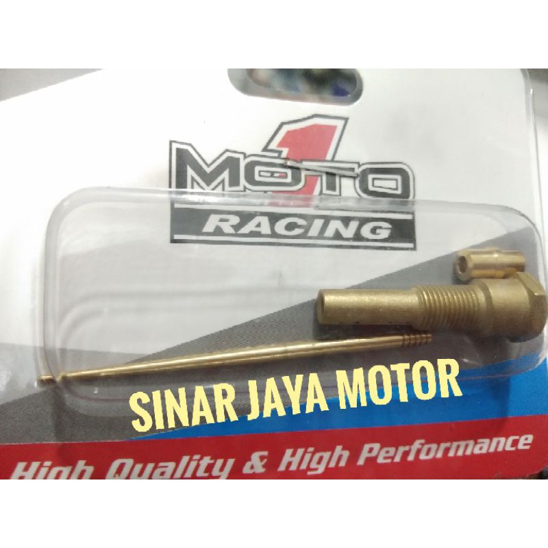 jarum skep jjh + nozzle nozel moto 1 untuk karbu pwk 24. 26. 28. 30. 32. 34 moto1