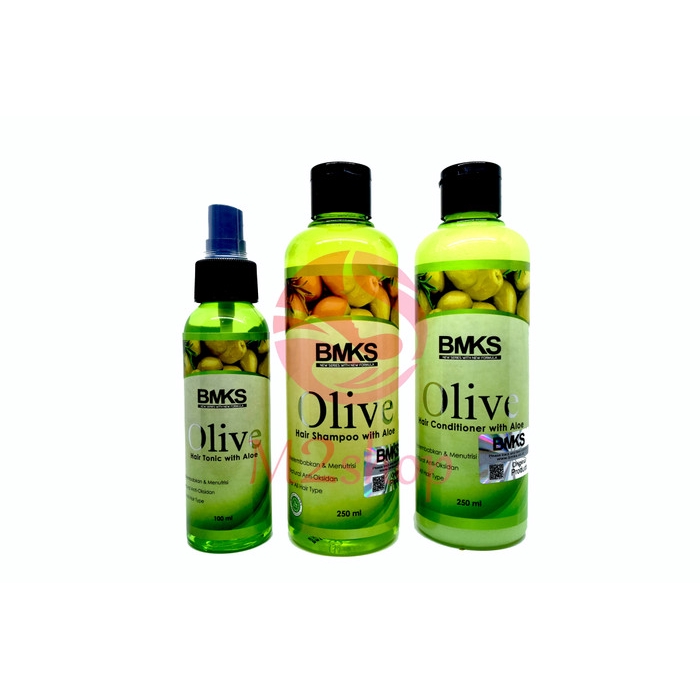 [ORI] 3in1 Paket Penyubur Rambut Exstrak Minyak zaitun dan aloevera Ampuh terbukti dalam 14 hari | Paket 3 in 1 BMKS Olive