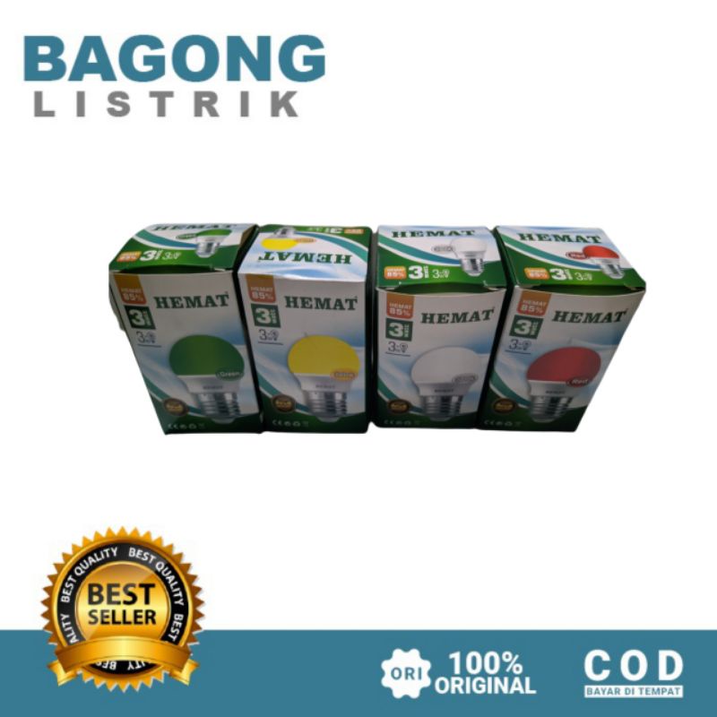 LED HEMAT 3 WATT, LED HEMAT WARANA-WARNI, LED HEMAT COLOUR