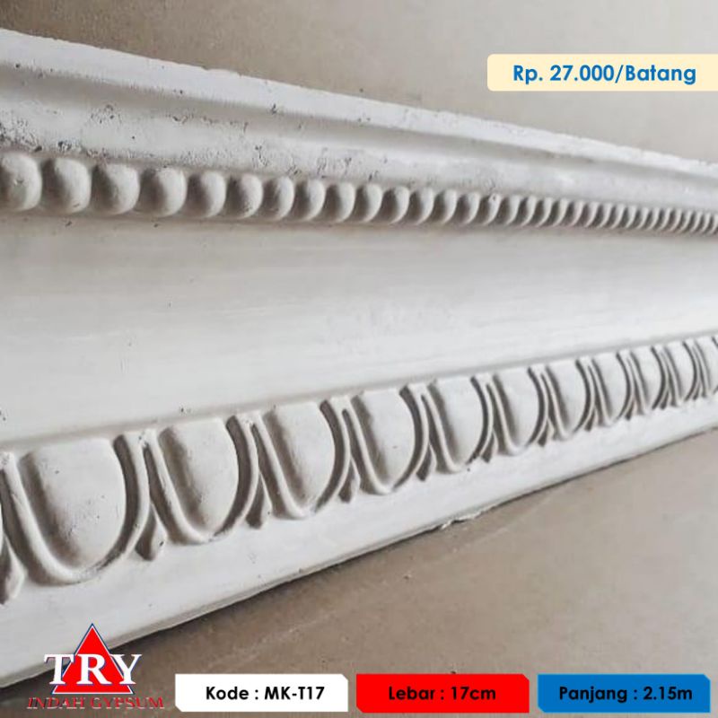 List Gypsum motif MATAKEBO TAMBANG lebar 17cm - Original TRYINDAH