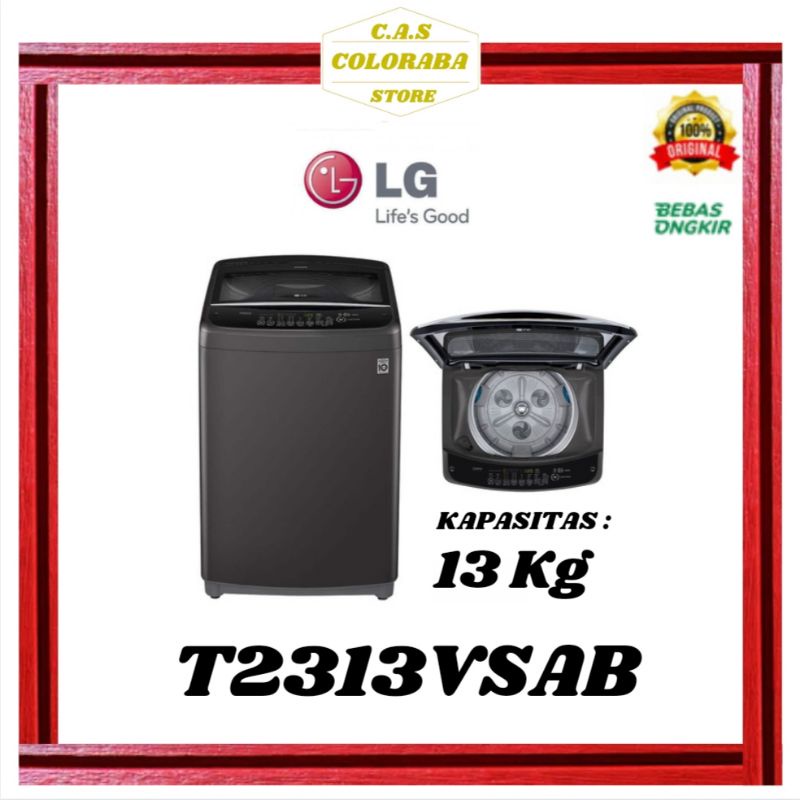 Mesin Cuci LG T2313VSAB Top Loading 13kg Inverter Middle Black
